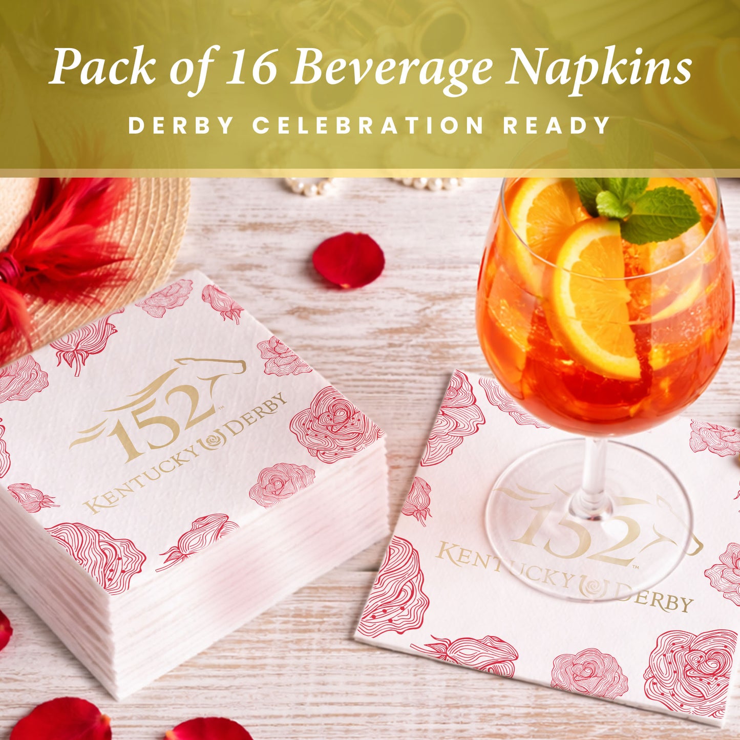 Kentucky Derby 152 Beverage Napkins