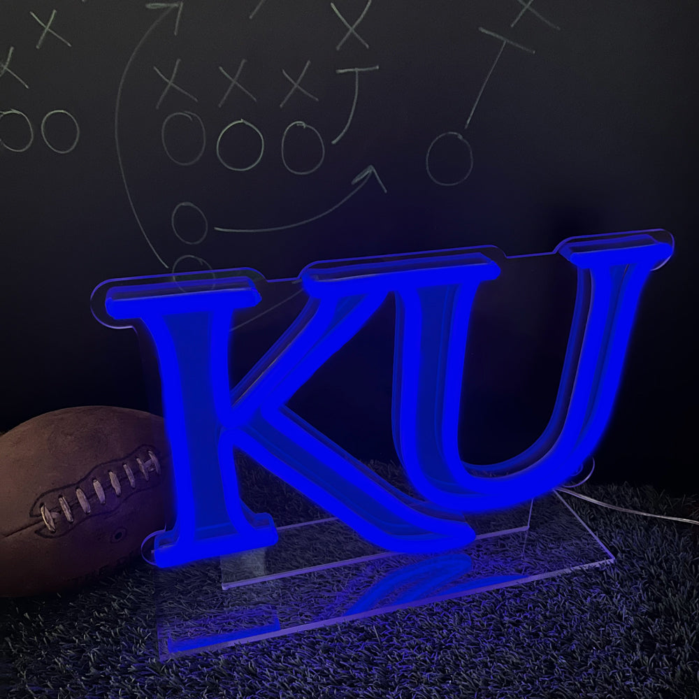 Kansas Jayhawks Neon Tabletop Sign