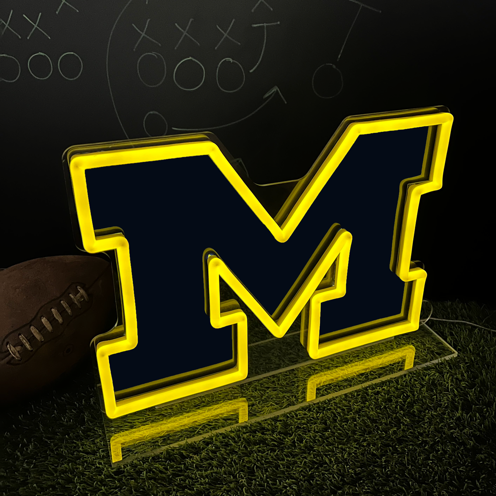 Michigan Wolverines Neon Tabletop Sign