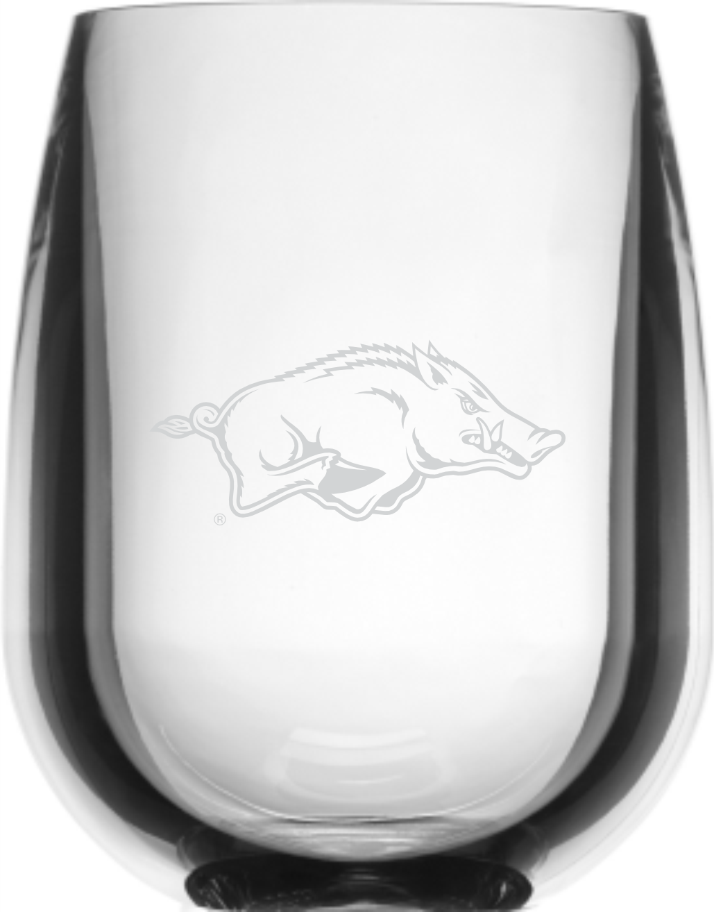 Arkansas Razorbacks 12 oz Stemless Wine Glass | Westrick & Co.