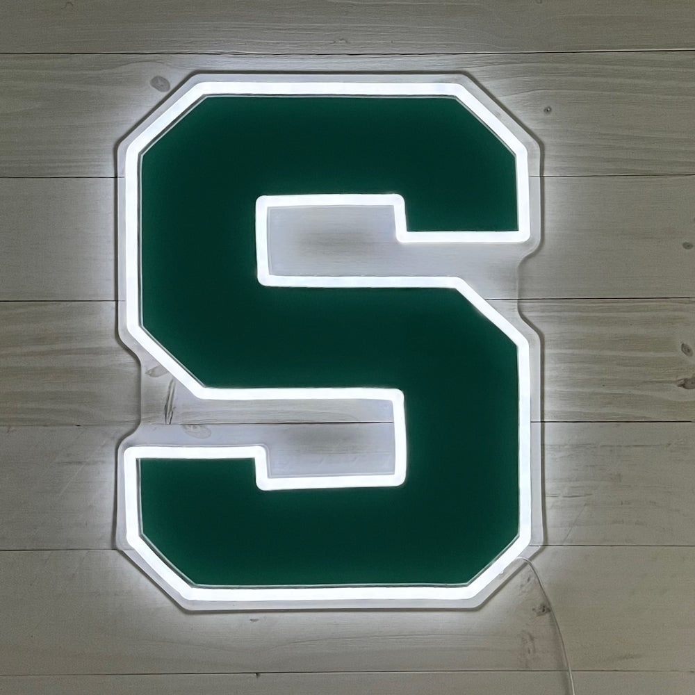 Michigan State "S" Neon Wall Sign