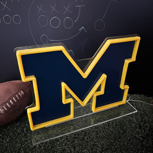 Michigan Wolverines Neon Tabletop Sign