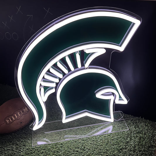 Michigan State Spartan Neon Tabletop Sign