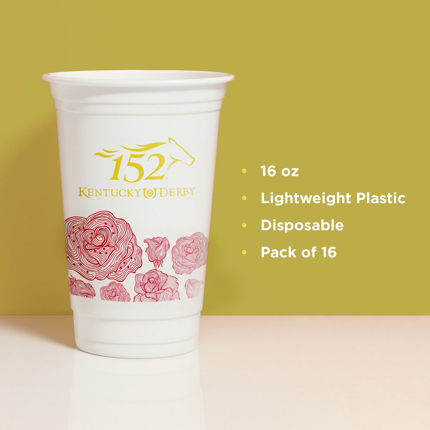 Official Kentucky Derby 152 16oz Cups