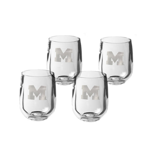 University of Wyoming Etched Wine glasses - stemless - Shop Wyoming