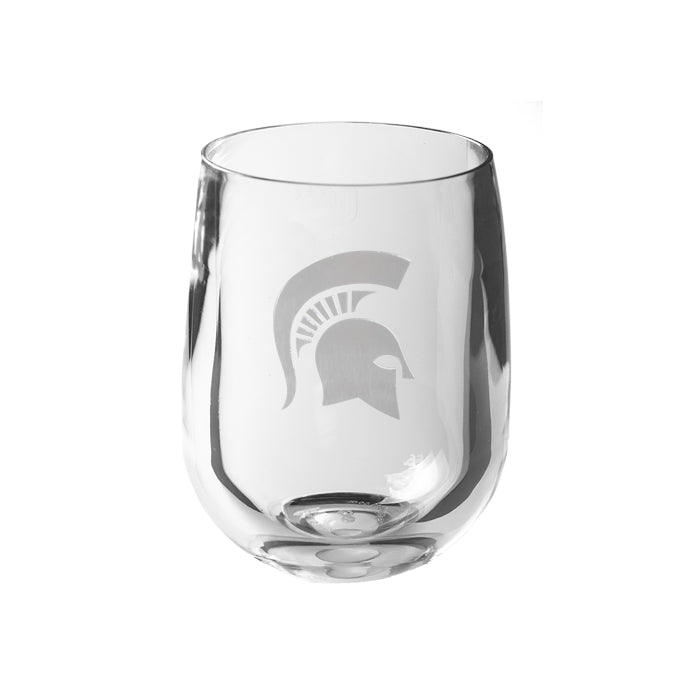 Michigan State Spartans 12 oz Stemless Wine Glass