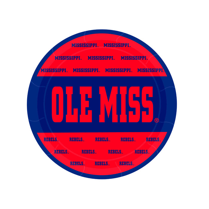 Mississippi Rebels 9" Plates
