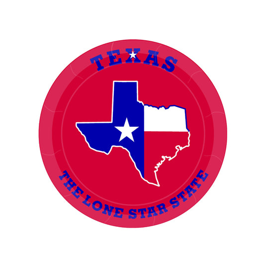 Texas State Flag 9" Plates